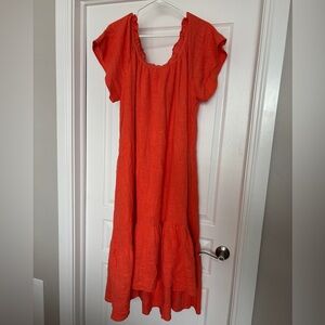 Maeve by Anthropologie L orange dress